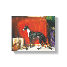 Italienisches Greyhound-Aquarellbild