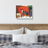 Italienisches Greyhound-Aquarellbild Leinwanddruck (Insitu (Schlafzimmer))
