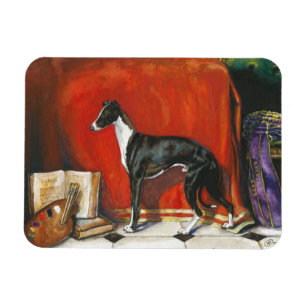 Italienisches Greyhound-Aquarellbild Magnet