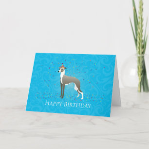 Italienisches Greyhound Birthday Design Karte