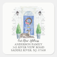 Italienisches Greyhound Blue Door Neues Adressetik