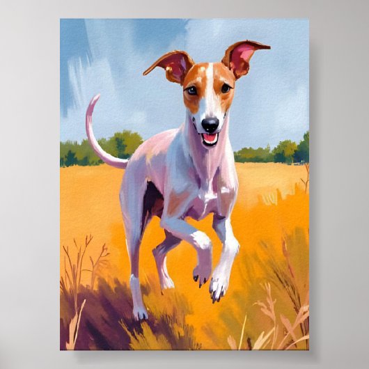 Italienisches Greyhound Dog Painting Poster (Vorne)