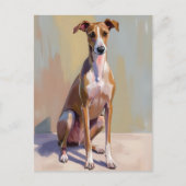 Italienisches Greyhound Dog Painting Postkarte (Vorderseite)
