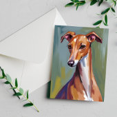 Italienisches Greyhound Dog Painting Postkarte