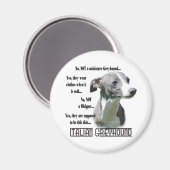 Italienisches Greyhound FAQ Magnet (Vorderseite/Rückseite)