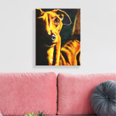 Italienisches Greyhound-Gemälde Leinwanddruck (Insitu (Wohnzimmer))
