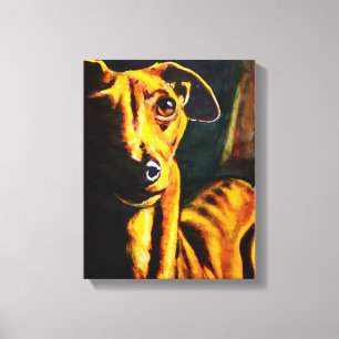 Italienisches Greyhound-Gemälde Leinwanddruck