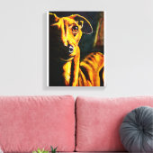 Italienisches Greyhound-Gemälde Leinwanddruck (Insitu (Wohnzimmer))