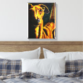 Italienisches Greyhound-Gemälde Leinwanddruck (Insitu (Schlafzimmer))