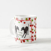 Italienisches Greyhound Happy Holidays Kaffeetasse (Vorderseite Links)