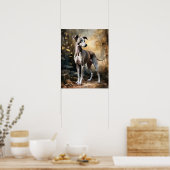 Italienisches Greyhound Hund Art Print Poster (Küche)