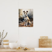 Italienisches Greyhound Hund Art Print Poster (Küche)