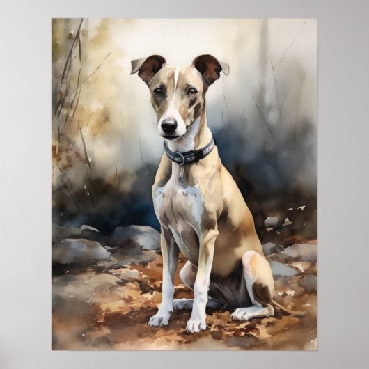 Italienisches Greyhound Hund Art Print Poster (Vorne)