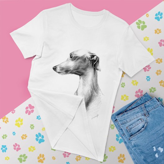 Italienisches Greyhound Iggy Portrait Dog Liebhabe T-Shirt