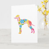 Italienisches Greyhound Karte (Gelbe Blume)