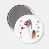 Italienisches Greyhound Santa Paws Magnet (Vorderseite/Rückseite)