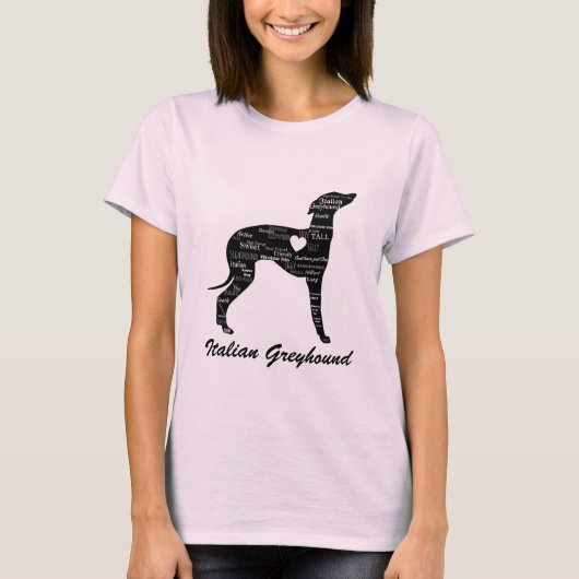 Italienisches Greyhound-Shirt - Albernes Iggy T-Shirt (Vorderseite)