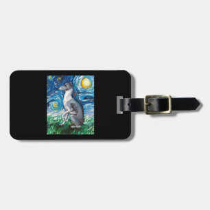 Italienisches Greyhound Starry Night Whippet Hund Gepäckanhänger