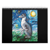 Italienisches Greyhound Starry Night Whippet Hund Kalender (Titelbild)