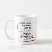 Italienisches Greyhound Travel Leash Kaffeetasse (Links)