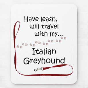 Italienisches Greyhound Travel Leash Mousepad