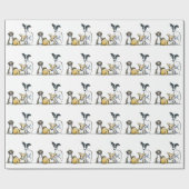 Italienisches Greyhound Trio Geschenkpapier (Flach)