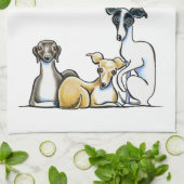 Italienisches Greyhound Trio Küchentuch (Gefaltet)
