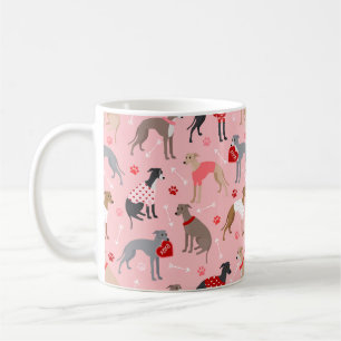 Italienisches Greyhound Valentine Muster Kaffeetasse
