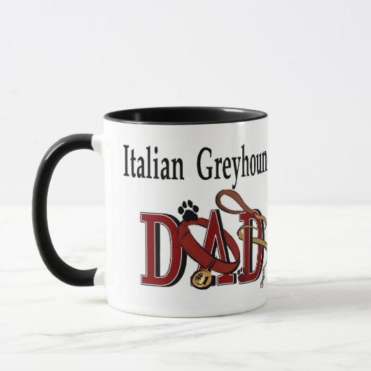 Italienisches Greyhound Vater Geschenke Tasse (Links)