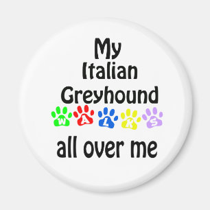 Italienisches Greyhound Walking Design Magnet