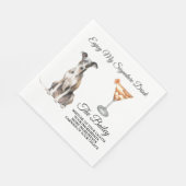 Italienisches Greyhound Wedding Signature Drink Na Serviette (Ecke)