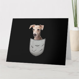 Italienisches Greyhound Whippet Brustpocket für Hu Karte