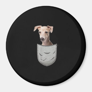 Italienisches Greyhound Whippet Brustpocket für Hu Magnet