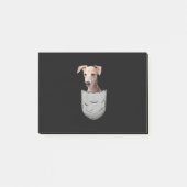 Italienisches Greyhound Whippet Brustpocket für Hu Post-it Klebezettel (Vorderseite)