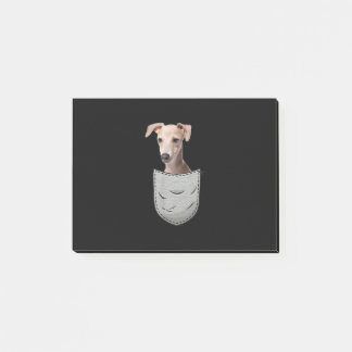 Italienisches Greyhound Whippet Brustpocket für Hu Post-it Klebezettel