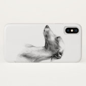 Italienisches Greyhound Whippet Hundportrait zeich Case-Mate iPhone Hülle (Rückseite (Horizontal))