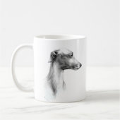 Italienisches Greyhound Whippet Hundportrait zeich Kaffeetasse (Links)