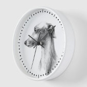 Italienisches Greyhound Whippet Hundportrait zeich Uhr (Winkel)