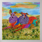 Italienisches Greyhounds Poster 19" x 13" (anpassb (Vorne)