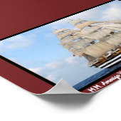 Italienisches Großschiff Amerigo Vespucci Poster (Ecke)