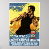 Italienisches Gymnastikposter 1920 Poster (Vorne)