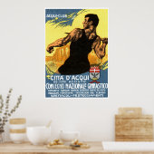 Italienisches Gymnastikposter 1920 Poster (Küche)
