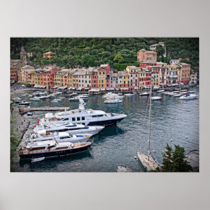 Italienisches Hafen-Dorf - Portofino Poster