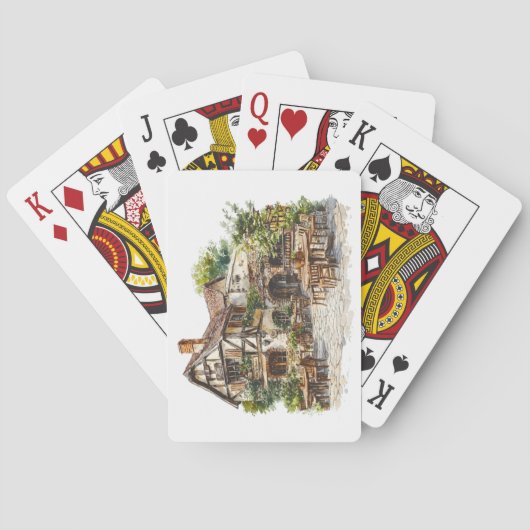 Italienisches Haus Spielkarten (Rückseite)