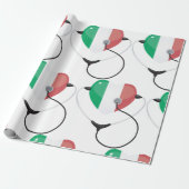 Italienisches Herz mit Stethoscope Gesundheitswese Geschenkpapier (Ungerollt)