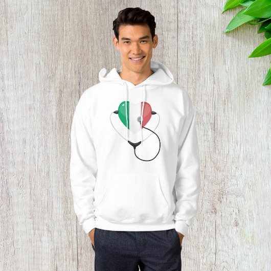 Italienisches Herz mit Stethoscope Gesundheitswese Hoodie