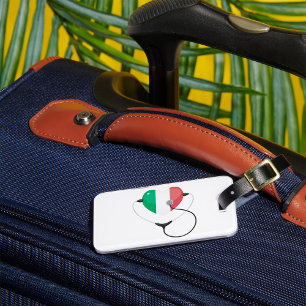 Italienisches Herz mit Stethoskop Gesundheitswesen Gepäckanhänger