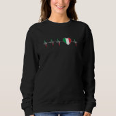 Italienisches Herzschlag I Liebe Italien Flaggenst Sweatshirt (Vorderseite)
