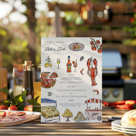 Italienisches Hochzeitmenü für Wasserfarben Menükarte