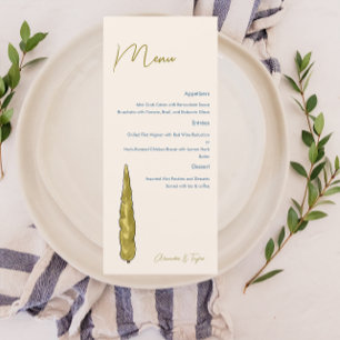 Italienisches Hochzeitsmenü Menükarte